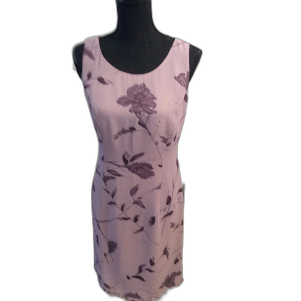 Alfani Lavender Floral sleeveless Dress Size 6 womens